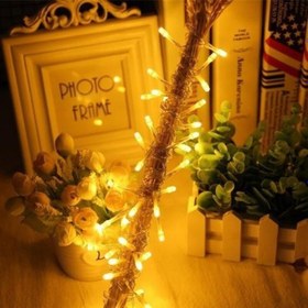 Resim ® 10 Metre 100 Ledli 8 Fonksiyonlu Dekoratif Lambader Sarı Lamba 