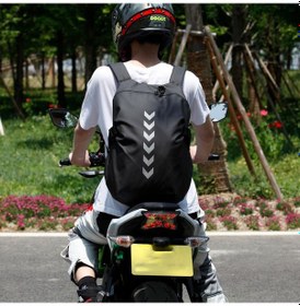 Resim Motosiklet Ve Bisiklet Sırt Çanta Pvc Gövde Motor Touring Çantası 15 Lt Siyah 