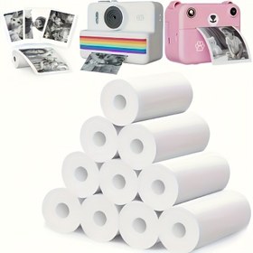 Resim 10 Adet Anlık Fotoğraf Makineleri ve Cep Yazıcıları İçin Termal Kağıt, 65g Pürüzsüz Yüzeyli, Geri Dönüşümlülük Yapılabilir Fotoğraf Baskı Eki, Güvenli, Mürekkep Gerekmez 