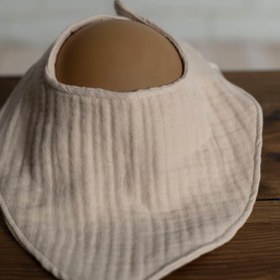 Resim Olivo Mini Yenidoğan Bebek Fular/Önlük Cappuccino 4 kat müslin 