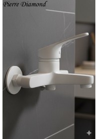 Resim 56623 Banyo Bataryası Duş Musluğu Musluk Armatür Siyah Beyaz Krom Gold Beyaz 