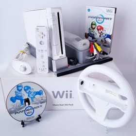 Resim Nintendo Wii Oyun Konsolu Mario Kart Tam Set Eksiksiz Wii Direksiyon Mariokart Oyun Konsol Seti 