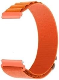 Resim Gpack Samsung Galaxy Watch 4 46mm ile Uyumlu Kordon, Ayarlanabilir Kademeli Naylon, Turuncu 