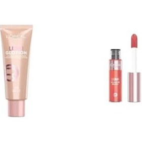 Resim L'oréal Parıs Glotion All-ın-one Doğal Işıltı Aydınlatıcı Losyon - 902 Light Glow + L'oréal Parıs Lumi Blush Likit Allık - 630 Glowy Rose 