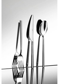 Resim Nehir Gloria 18 Parça Çatal Kaşık Bıçak Seti Takımı 6 Kişilik Paslanmaz Çelik Gri 