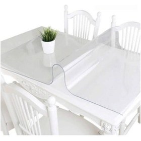 Resim 80x80 Şeffaf Pvc Masa Örtüsü 2,5 Mm Masa Koruyucu Saydam Renk Masa Sehpa İçin Kolay Temizlik 
