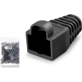 Resim İlk El Grup Ieg™ RJ45 Konnektör Papuç - 100 Adet Siyah / Ekonomik Poşet Paket ND2429 