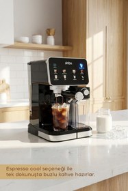 Resim Sinbo Scm‑2995 Pro Kapsüllü & Toz Kahve Espresso Makinesi – 20 bar Basınç, Süt Haznesi, Dokunmatik 