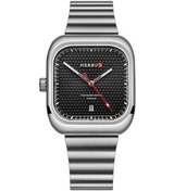Resim Bosphorusboutique02 Erkek Curren 8460 Çelik Kayış Kare Kuvars Saat, Beyaz Kabuk Siyah, 88gr Çok Renkli 