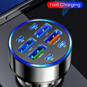 Resim LED Voltaj Ekranlı 3.1A QC3.0 Süper Hızlı Şarj Araba Şarj Cihazı - Akım Sınırlaması, Evrensel USB ve Süper Hızlı Şarj Portları, Çoklu Hızlı Şarj Protokolleri Destekler, Dijital Araba Telefon Adaptörü ile Hızlı Şarj, Her Ev Araba Modeli İçin İdeal, Araba Şarj Çözümü|Modern Şarj Çözümü|Kompakt Şarj Cihazı Tasarımı, Araba Şarj Cihazı 