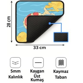 Resim Ying Yang Balık Tasarımlı 33x28 Cm Mousepad Kaymaz Taban Rahat Konforlu Mouse Pad 