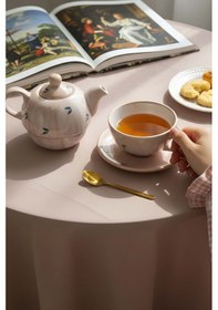 Resim Limon Çiçeği Amore 4 Parça Demlik & Fincan Seti Çok Renkli 