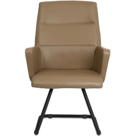 Resim Hunt Mobilya Vaga Kahverengi Deri Ofis Misafir Koltuğu 