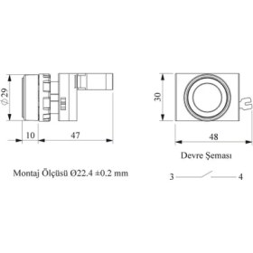 Resim Emas CM100DK C Somunlu Metal Start Kırmızı 