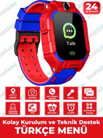 Resim SMARTBLUE Sim Kartlı, Konum Takipli, Sos Acil Arama Ve Imei Kayıtlı Akıllı Çocuk Takip Saati 