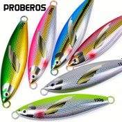 Resim Proberos 1 adet Batan Jigler, Uzun Mesafe Döküm için Yavaş Düşüş Pitch Metal Balıkçılık Yemleri, Tuzlu Su ve Tatlısu için Dikey Jig Kaşığı, Orkinos, Kalkan, Köpekdişi, Levrek, Bas 