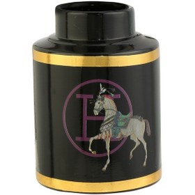 Resim Vitale Horse AK.WLT0704 Yaldız Vazo 12 x 12 x 17 CM Altın - Siyah 