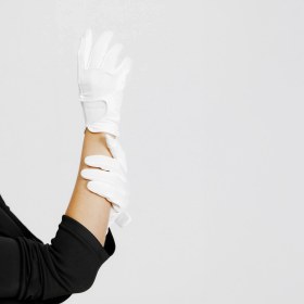 Resim Fouganza Yetişkin Binici Eldiveni - Beyaz 