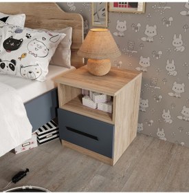 Resim Afilli Izmir Tek Çekmece Komodin Tamamı Mdf 