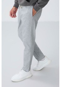 Resim Tommy Life Gri Yüzeyi Dokulu Standart Fit Erkek Eşofman Alt - 82155 