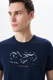Resim Ar-ma Erkek Bisiklet Yaka Tişört Regular Fit%95 Pamuk%5 Likra Süprem Yazı Baskılı Y29344453902 Lacivert-L1 