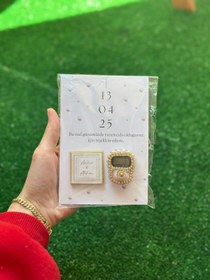 Resim ATAKCRAFTS Özel Gün Tebrik Kartı-Çikolata & Zikirmatik hediyelik (Nişan,Söz,Düğün,Nikah) 10 ADET 