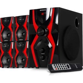 Resim Genel Markalar Ts-40 Serisi Bluetoothlu 4+1 Dijital Ekran Radyolu Usb Tf Destekli Ses Sistemi 52 Watt 