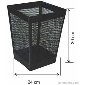 Resim Garanti Metal 1437 Kare Metal Ofis Tipi Çöp Kovası (13 Lt) 