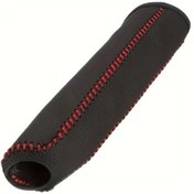 Resim Fochsia Premium Yapay Deri El Freni Kılıfı Kırmızı Dikiş Kaymaz Tutamak Otomatik Vites Ve Fren Sistemi 