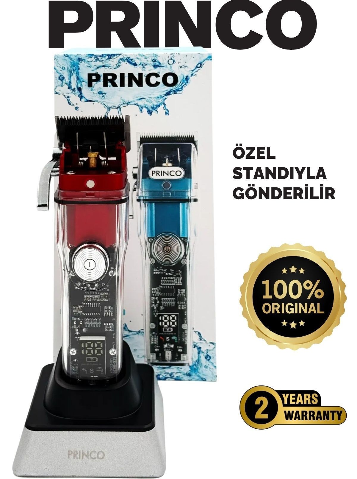 PR+　優勝　魔王 ダオス　CXチャレンジ Princo PRİNCO ISLAK KURU SUDA ÇALIŞIR SAÇ SAKAL TIRAŞ MAKİNASI PR