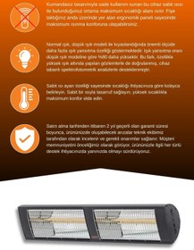 Resim Goldsun Nova 4000 Watt GSN40 Kumandasız Elektrikli İnfrared Isıtıcı-Siyah 