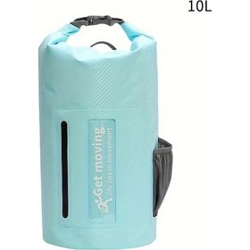 Resim Elmpaly Hafif Su Geçirmez Pvc 10l Seyahat Bavulu Get Moving Açık Mavi Açık Mavi 
