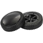 Resim Paket Barbekü Izgara Tekerlekleri Pürüzsüz Dönen Siyah 6 İnç Lastikler Barbekü Izgaraları İçin 