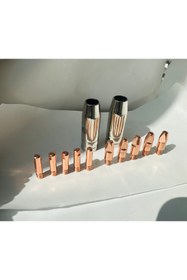 Resim MAGMA Gazsız Gazaltı Kaynak 2 Nozul ve Meme (5 adet 0.8 , 5 adet 1.0mm) 