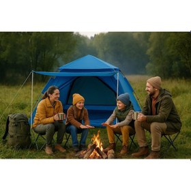 Resim 10-12 Kişilik Tam Otomatik Tenteli 3x3x2 Metre Çadır Yeşil 