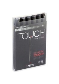 Resim Touch Twin Marker Seti 6 Renk Gri Tonları Görsel Rengi 