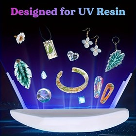 Resim Hızlı Kuruyan UV LED Tırnak Lambası ve Reçine Kurutucu, 6 Çift Işık Boncuklu - Taşınabilir, Katlanabilir Tasarım, Jel Parlatma, Takı Yapımı, DIY El Sanatları için Uygun - Mükemmel Hediye Halloween, Noel, Sevgililer Günü, USB Güçlü 