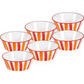 Resim The Mia Joy Çorba Kasesi 6lı Set Kırmızı 14 Cm Kırmızı 