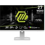 Resim MSI MAG 274QRFW 27" 1 MS 180 Hz HDMI DP HDR 400 IPS Beyaz Oyuncu Monitörü 