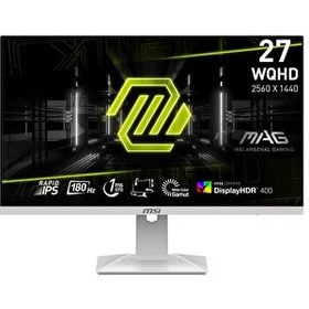 Resim MSI MAG 274QRFW 27" 1 MS 180 Hz HDMI DP HDR 400 IPS Beyaz Oyuncu Monitörü 