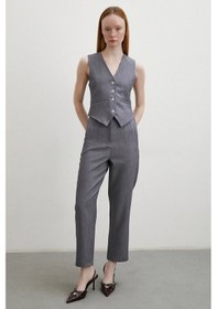 Resim Never More Önü Pensli Skinny Kumaş Pantolon Antirasit Antirasit Antrasit 