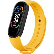 Resim Moveevo M6 Sarı Renkli Akıllı Spor Bileklik - Kalp Ritmi, Uyku Ve Kan Basıncı İzleme, Adım Sayımı, 0.96 İnç Renkli Ekran, Ip67 Su Geçirmez 