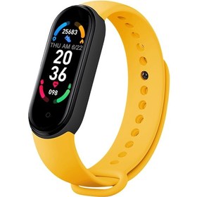 Resim Moveevo M6 Sarı Renkli Akıllı Spor Bileklik - Kalp Ritmi, Uyku Ve Kan Basıncı İzleme, Adım Sayımı, 0.96 İnç Renkli Ekran, Ip67 Su Geçirmez 