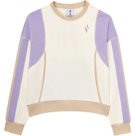 Resim Skechers Diagonal Lw Fleece Crew Neck Kadın Beyaz Sweatshirt 