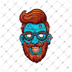 Resim Skl50 Zombie Kafasi Sticker 