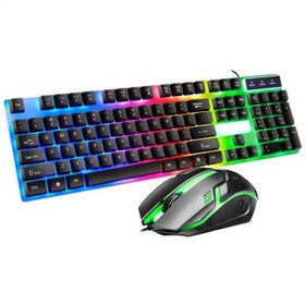 Resim BGRGKMS Gaming Rgb Işıklı Kablolu Q Klavye Ve Mouse Seti Beyaz 