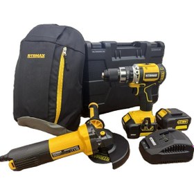 Resim Rtrmax RTX2020 4AH Çift Akülü Vidalama + RTM102 Avuç Taşlama Bez Çanta Hediyeli 
