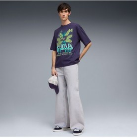 Resim Puma Graphic Erkek Mor T-shirt 634443 