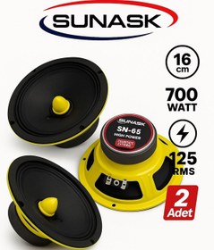 Resim ADS Bm Audio Sn-65 700 Watt 125 Rms 16 Cm Midrange Hoparlör 2 Adet Amfi Uyumludur Yerli Üretim 