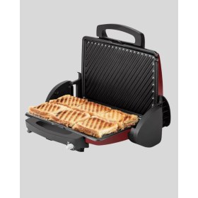 Resim MiraLive Tost Makinesi Kırmızı Döküm Plaka 6+ Dilim Çok Kapasiteli Izgara 